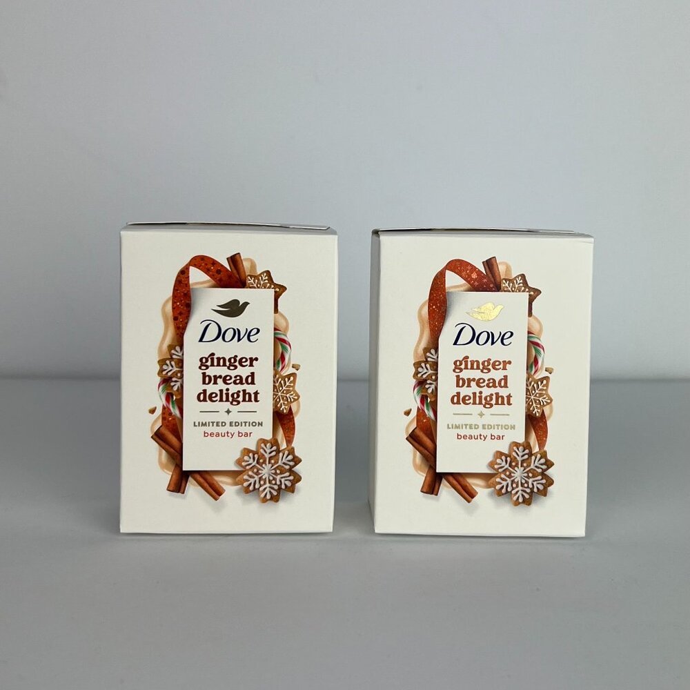 Dove Gingerbread Delight Soap 2 Pack 5 oz Each Limited Edition Holiday Treats